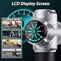 Vista 2 de DARKIRON Massage Gun Deep Tissue Muscle Percussion Massager Gun, Electric Back Massagers with 15 Massage Heads Suitable for Any Pain Relief- Sliver