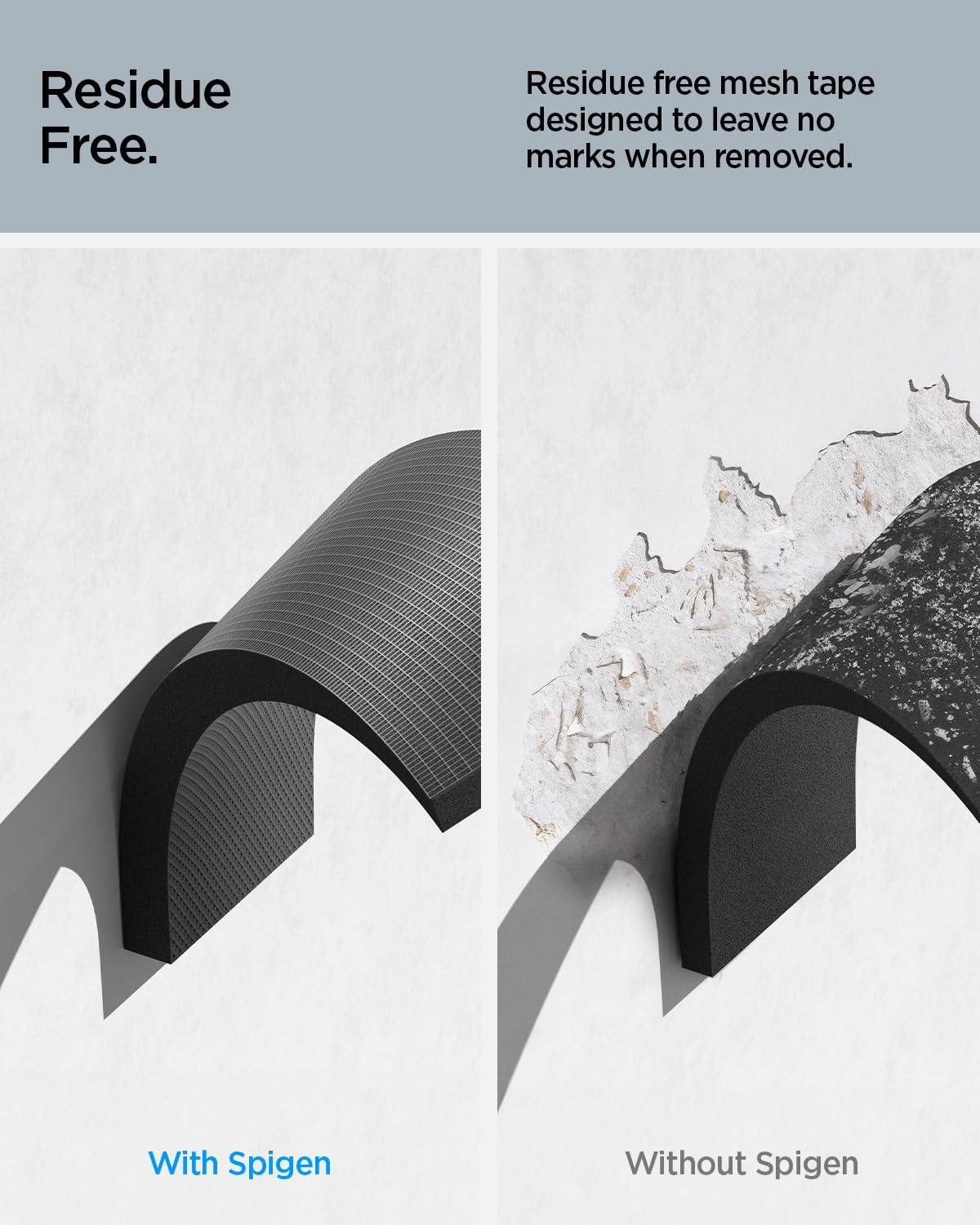 Spigen Garage Wall Protector for Car Doors Shock-Absorbent EVA Foam [2 Pack] with EZ Peel & Mesh Fabric Adhesive [Perfect for Small Garages] for Anti-Collision, Car Door, Bumper
