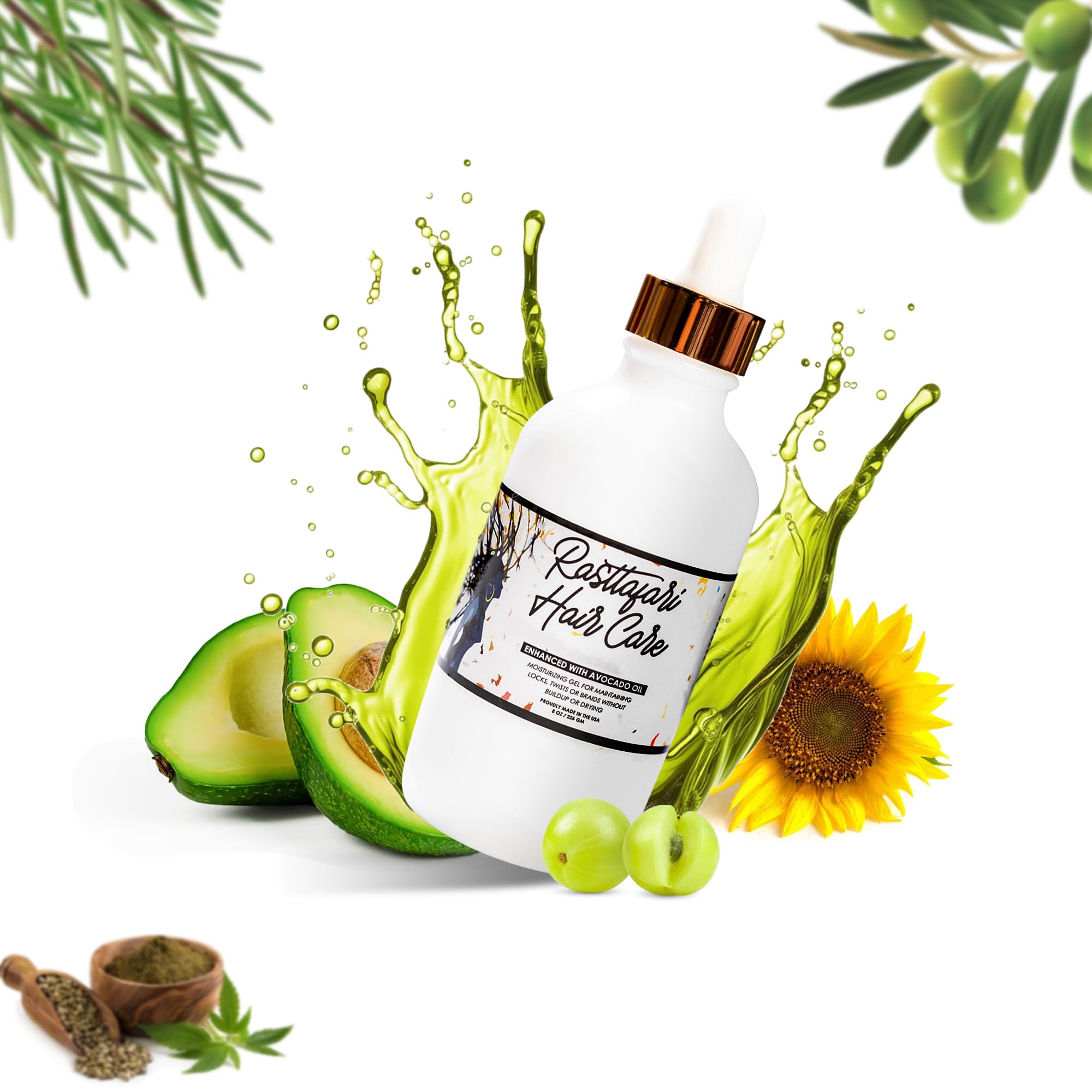 Rastta Locs Super 7 Growth Oil - Light Formula for Dreadlocks, Braids, Twists, Type 3-4 Hair & Braids. Enriched with Rosemary, Mint, and Juniper Berry Oils (4 oz.)