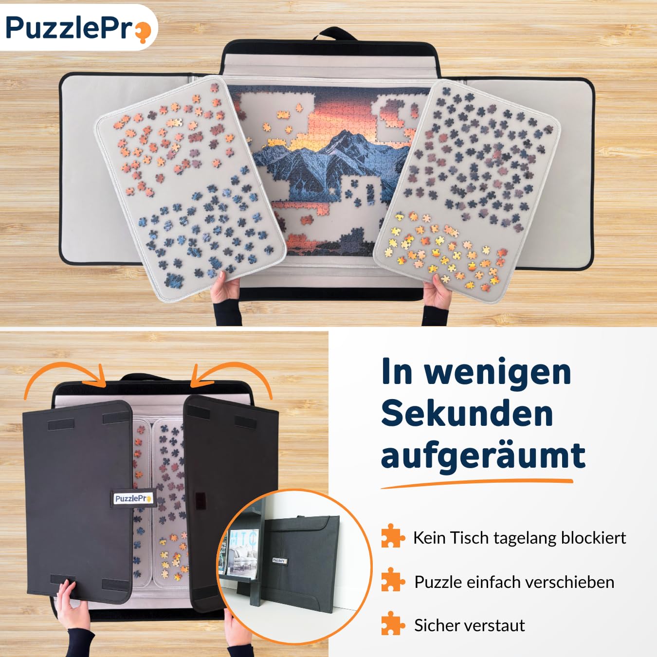 puzzlekoffer aufbewahrung PuzzlePro - Aufbewahrung, Sortieren und Puzzeln, wo Immer du willst - 3X Puzzlematte - Geeignet für 1000 Teile - Leichtgewicht - Puzzlebrett - Puzzletisch L3: Spielzeug Größe:35cm Schlaufe Buy Holder for Vacuum