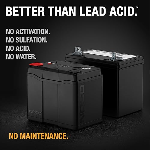 Miniatura 4 de NOCO Litio NLXU1 batería de litio LiFePO4 de 12 V, doble propósito, ciclo profundo de 40 Ah + batería de arranque U1 grupo 600 A, para automóvil,