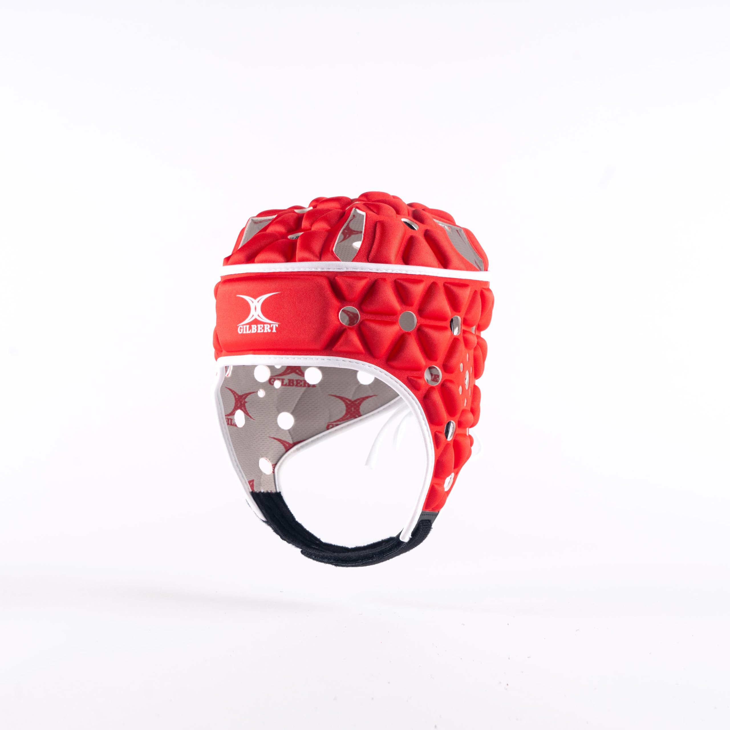 Gilbert- Air Casque de Rugby Mixte, Rouge, S