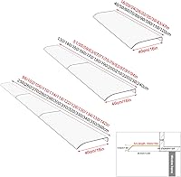 Vista 3 de Invisible Front Door Canopy Outdoor Awning,Rain Awning Sun Shetter,Sun Shade Patio Window Awning,UV Rain Snow Protection Shelter,Solid Polycarbonate