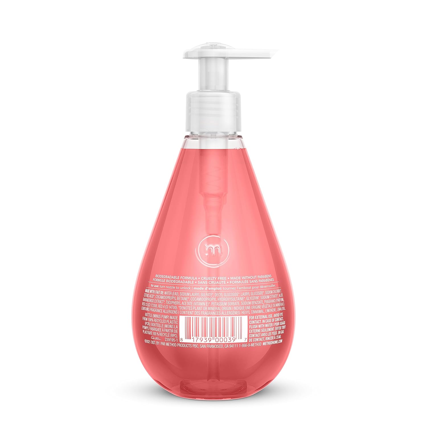 Method Gel Hand Soaps Variety Pack, Pink Grapefruit, Waterfall, Sweet Water, 12 oz. each
