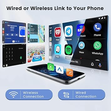 2+64GB Hikity Android Car Stereo for Jeep Cherokee 2013 2014 2015 2016 2017 2018 Radio,10.1 Inch Touchscreen Car Radio Carplay Android Auto Support GPS Navigation WiFi Bluetooth FM EQ Backup Camera