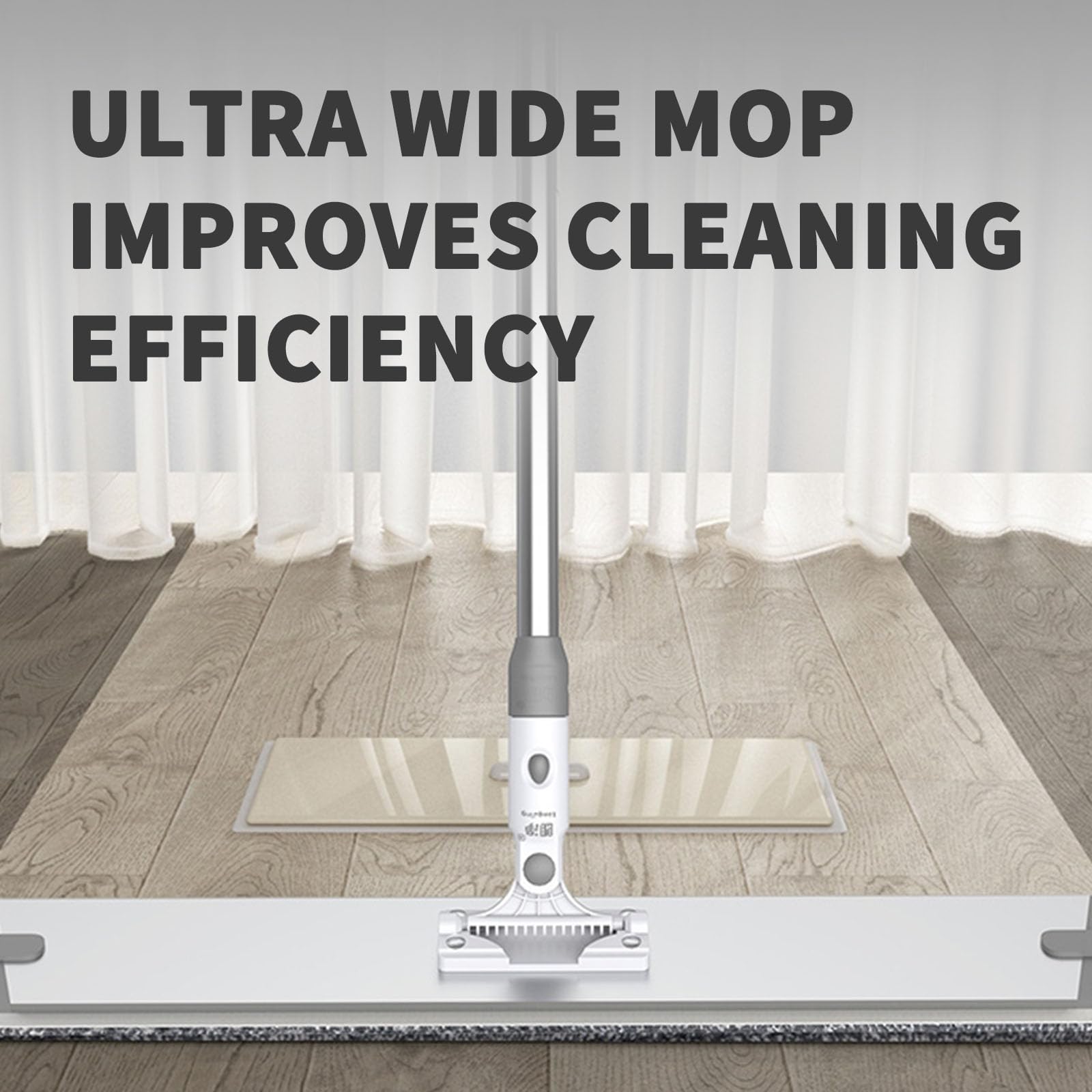 90cm breit Flachwischer，Robuster Boden-Wischer zur Reinigung für Böden & Wände，Wischmop Bodenreiniger Bodenwischer Set Bezug Mikrofaser Mopp mit Teleskopstiel für alle Böden