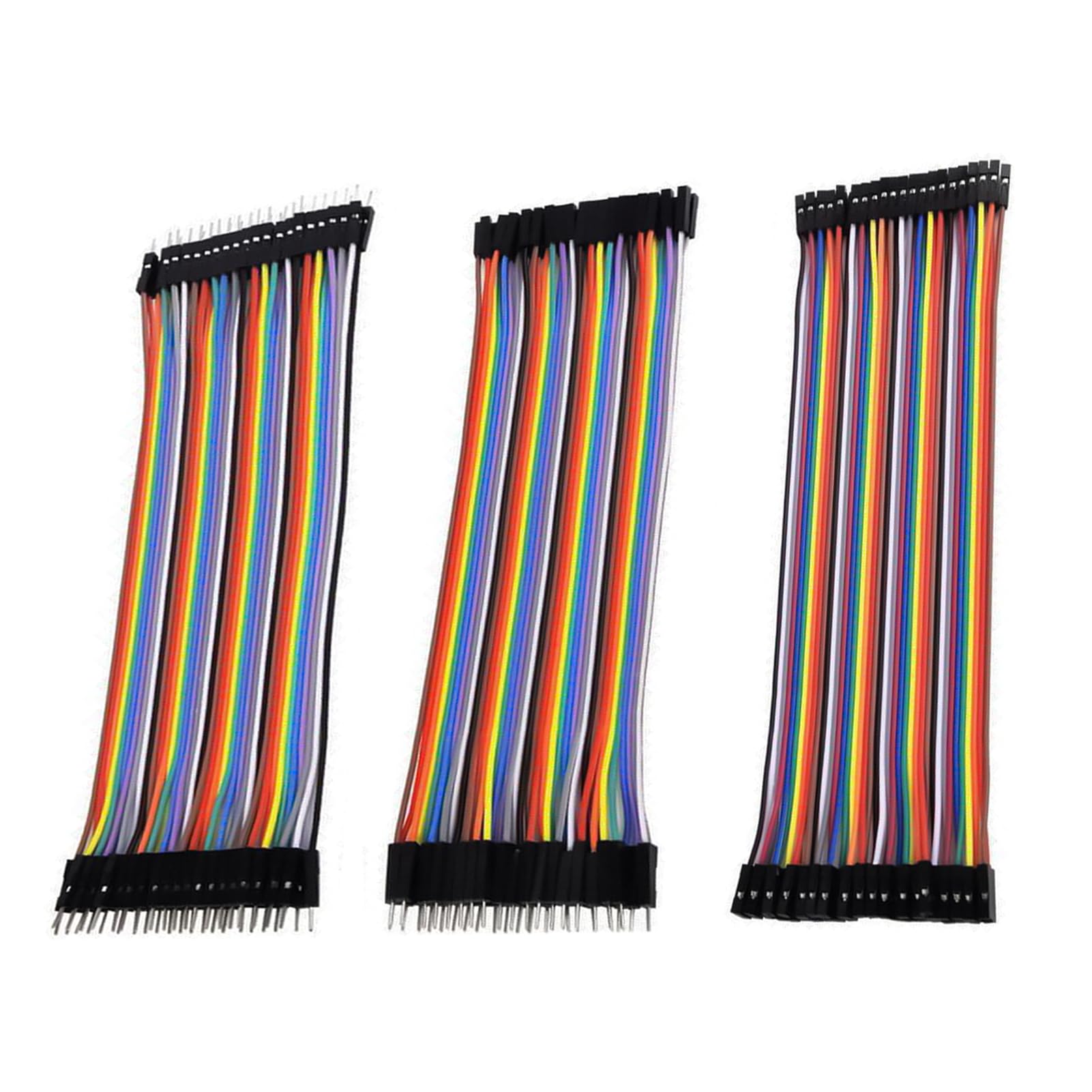 120 Pezzi Cavi Jumper Wire Breadboard 20 cm, Cavi Dupont 40 Pin Maschio-Maschio, Maschio-Femmina, Femmina-Femmina, Compatibili con Arduino, Raspberry Pi, Progetti Fai-da-te e PCB