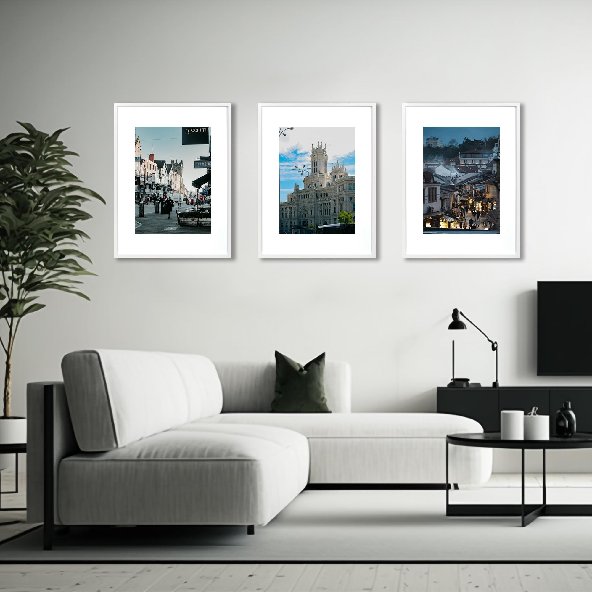 KAIWIN 30x40 Picture Frame White Set of 2, Wooden Poster Frame suitable for A4 with mat - Image 2
