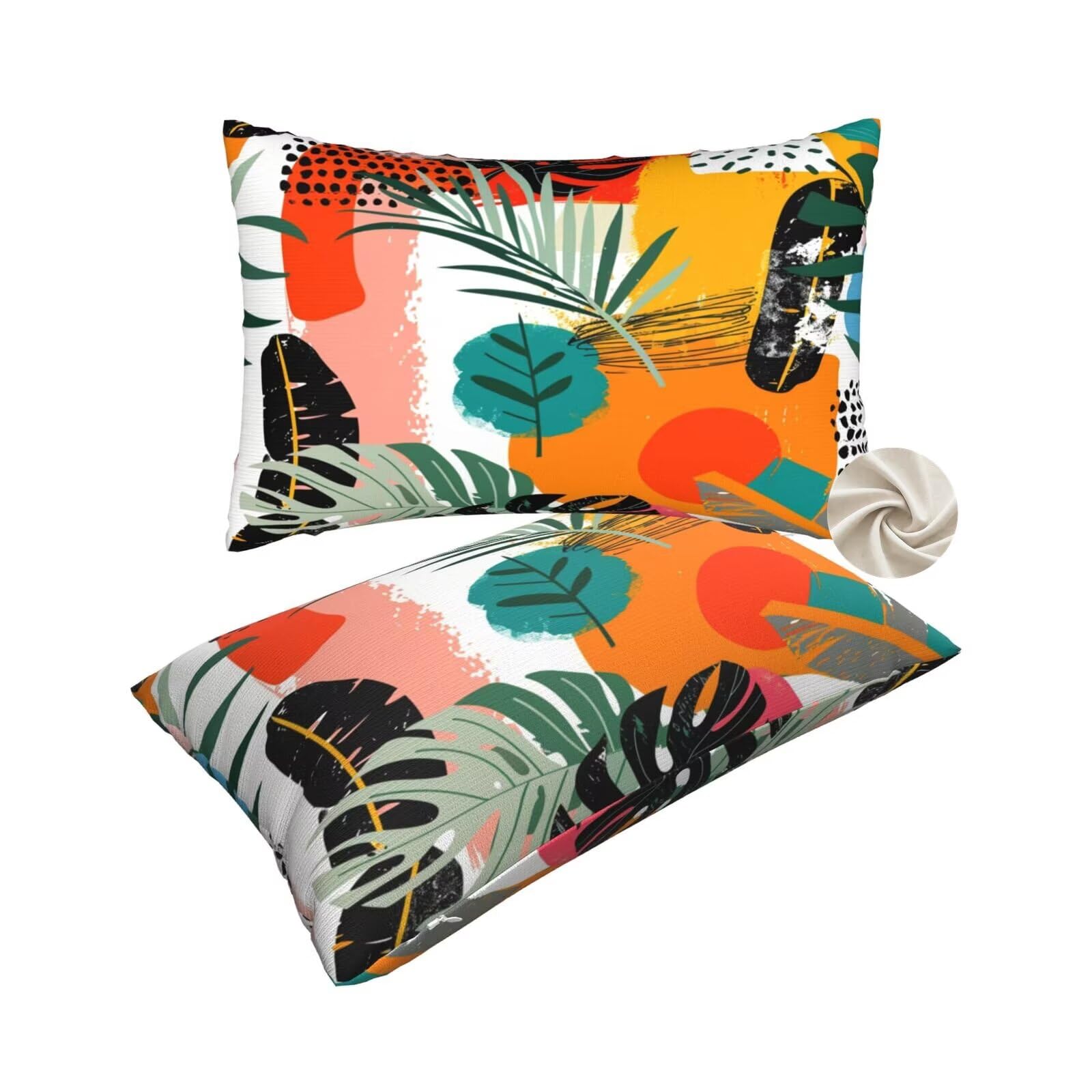 Housses de coussin 50x80 cm lot de 2 style vintage doux pour canapé salon et lit