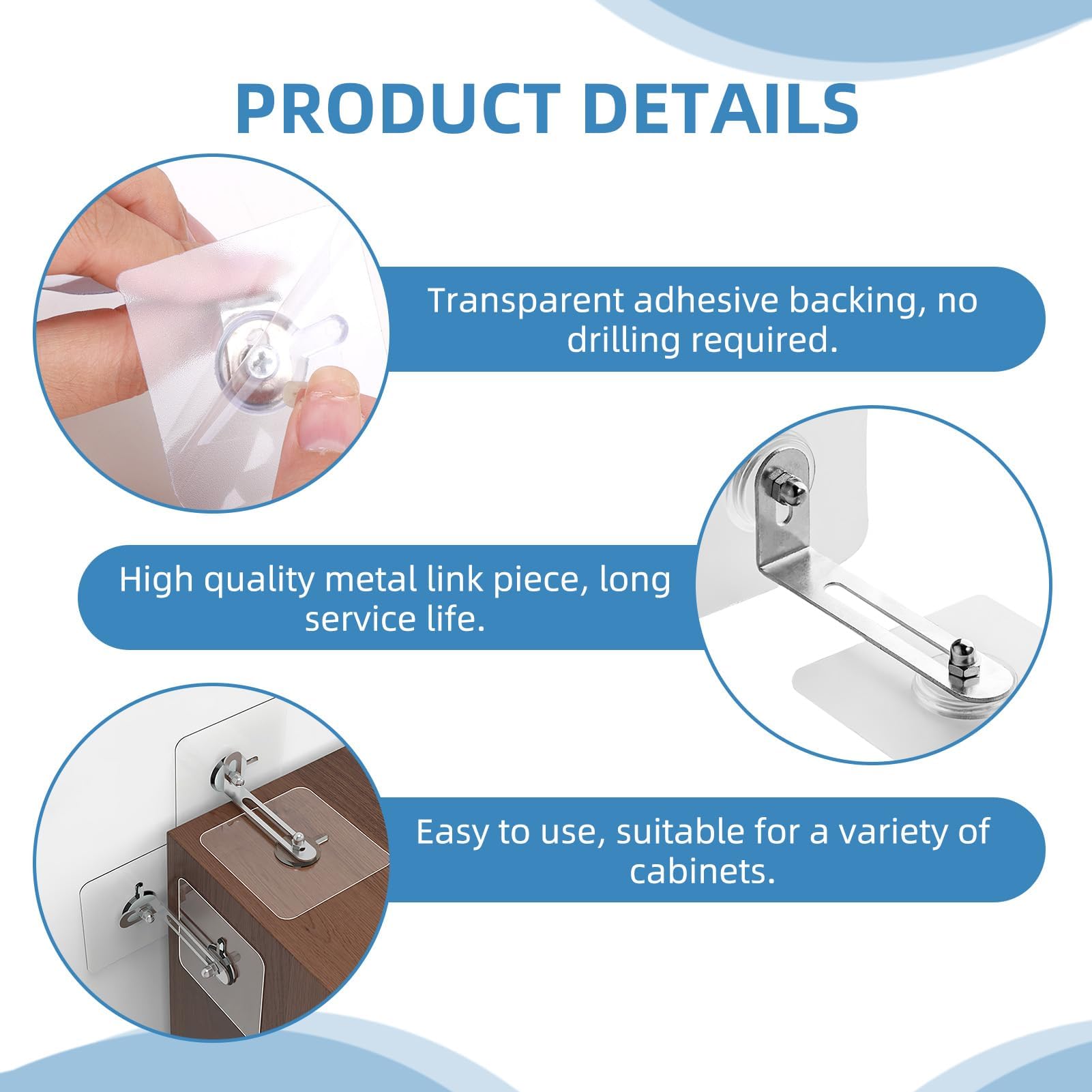 Set Di 8 Staffe Antiribaltamento Per Mobili - Senza Foratura, Per Armadi, Librerie, Elettrodomestici - Foto 10