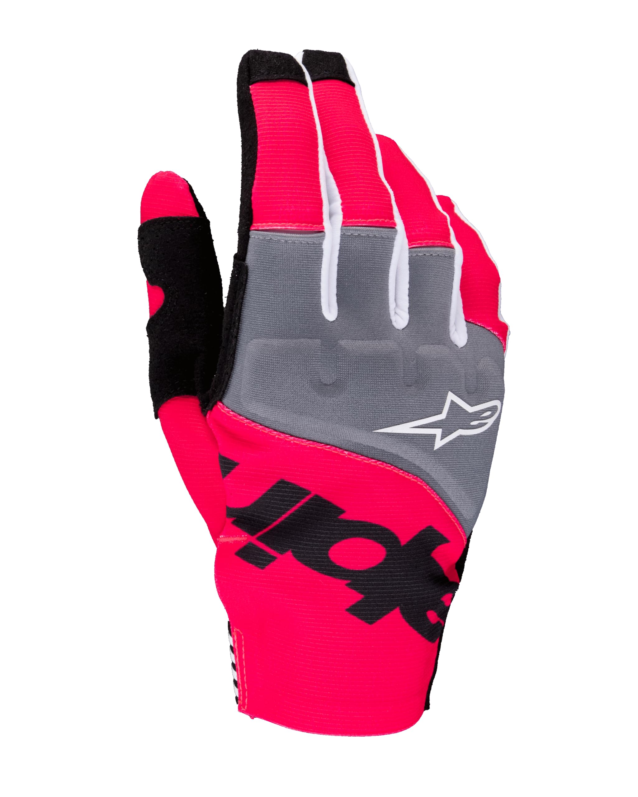 Alpinestars Techstar Motocross Gloves Lightweight Off-Road Comfort Control Reinforced Grip Fit L Black Pink Fluo