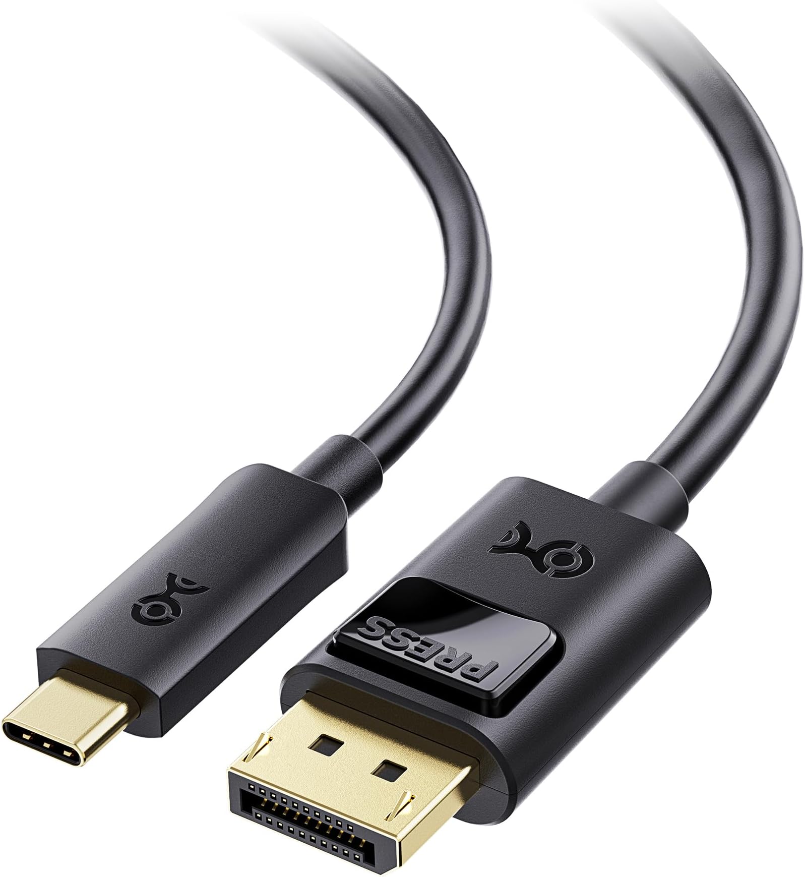 USB C to DisplayPort 1.4 Cable 6 ft, Support 8K@60Hz, 4K@240Hz (Thunderbolt 4 to DisplayPort Cable, DisplayPort to USB C Cable) Black - Not for Portable USB-C Monitor