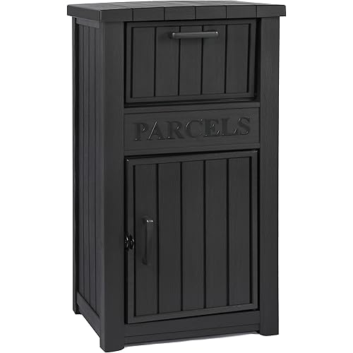 Package Delivery Box for Outside, Outdoor Storage with Lockable Secure, Anti-Theft Parcel Drop Boxes Outdoor Package Delivery and Waterproof for Porch, House, Curbside