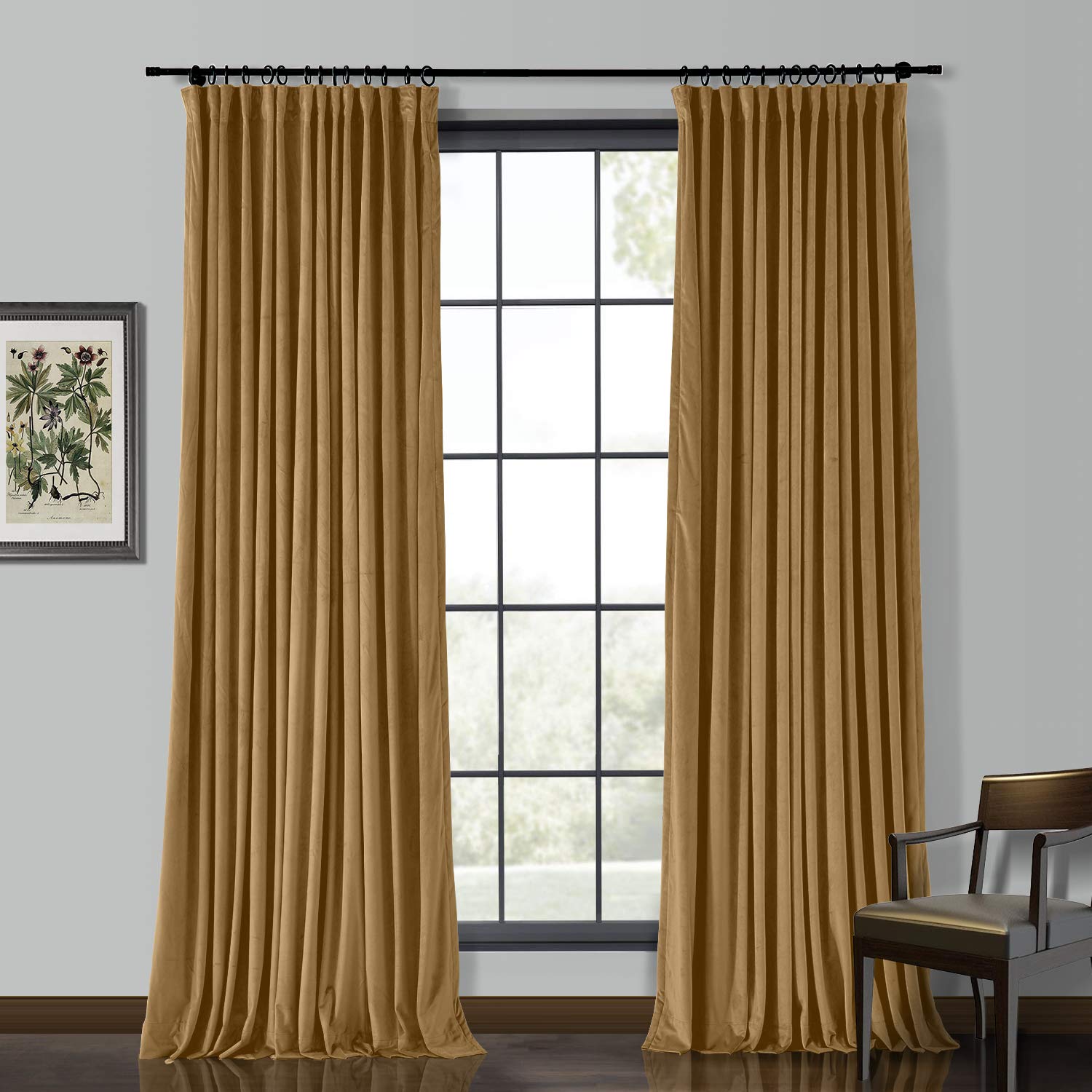 Solidna fałda ołówkowa z podszewką, 140 x 229 cm, do wystroju salonu i sypialni, wysokiej jakości, wszechstronna dekoracja okienna (1 panel)