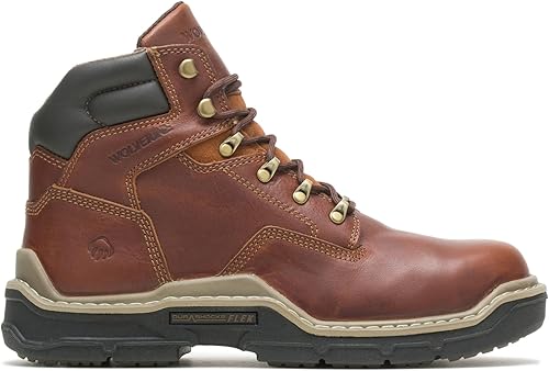 WOLVERINE Raider DuraShocks - Botas de construcción de punta suave de 6 pulgadas para hombre, Maní , 11 X-Wide