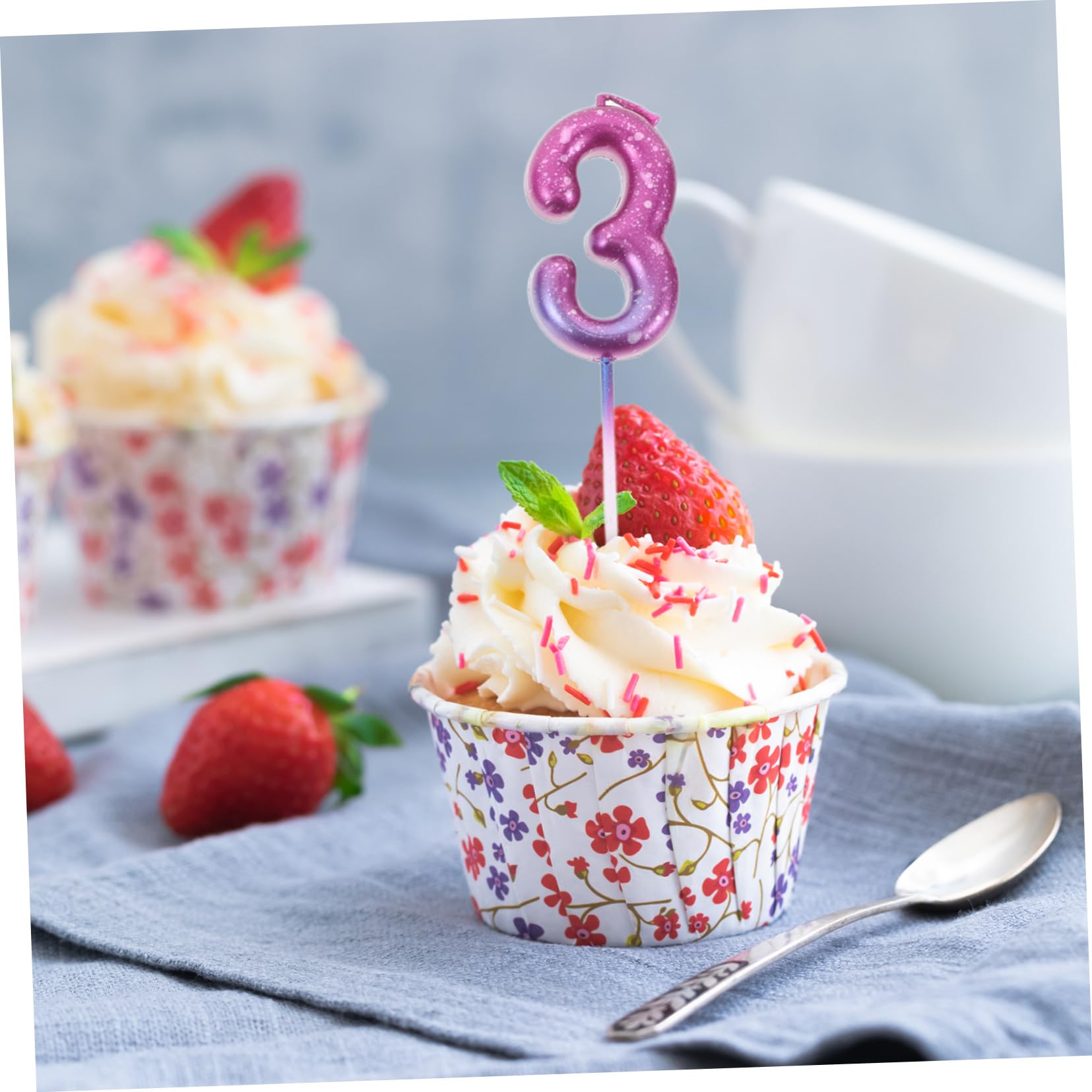 10piezas Velas Digitales de Estrellas Velas de Cumpleaños Números Decoración Degradada de Temática Espacial para Tartas de Cumpleaños y Fiestas Especiales