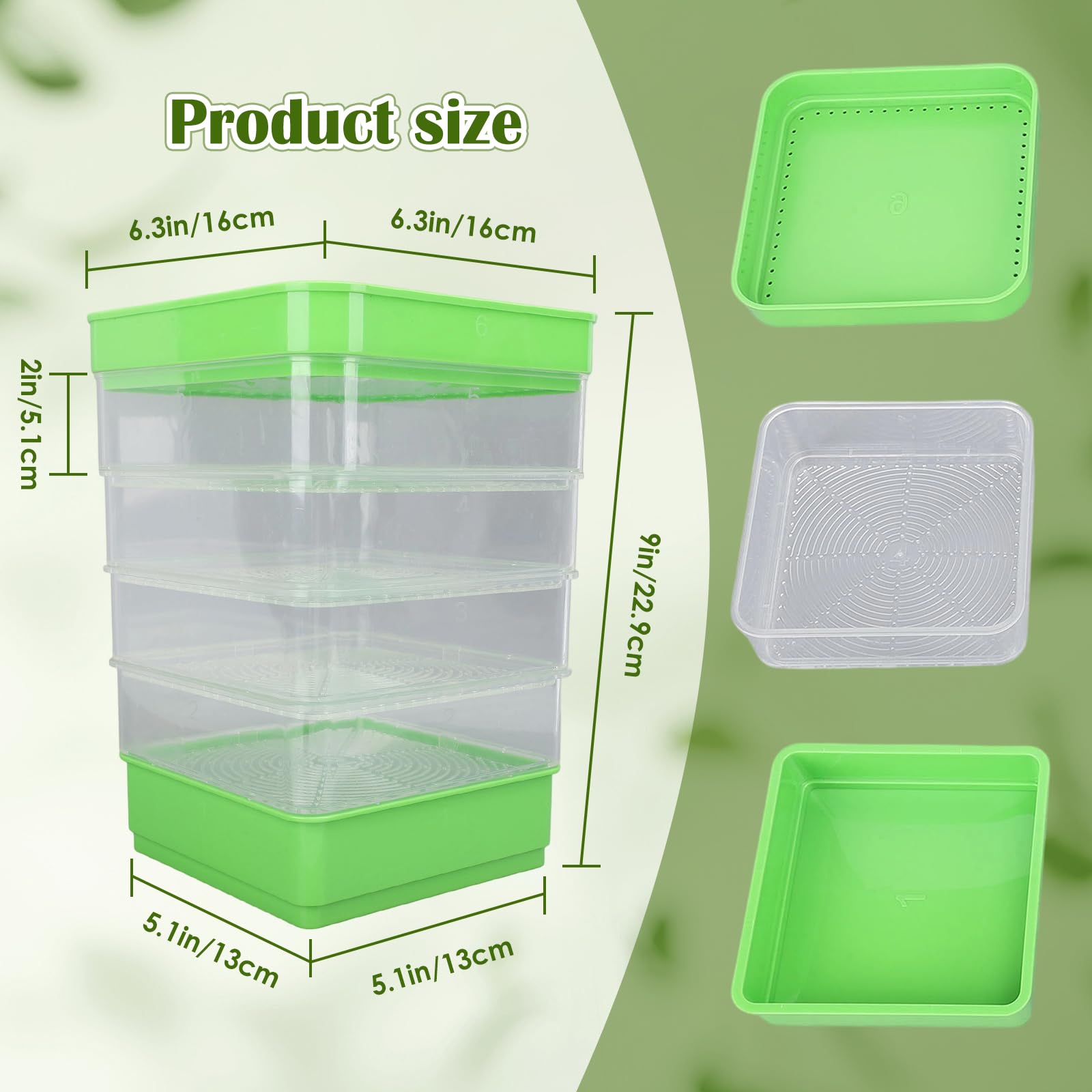 Buachois Kit de cultivo de brote, kit de brote de semilla de 4 nivel (Sin Sunshade)