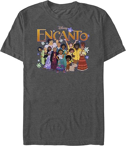 Disney Family Group T-Shirt, Gris Anthracite chiné, Taille L Homme