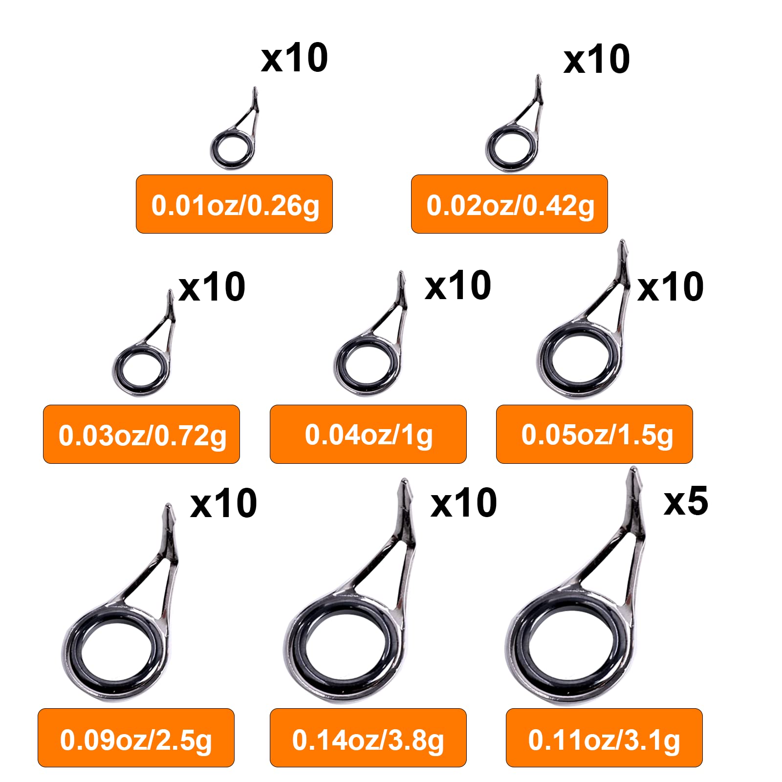 GUIDES DE CANNE à Pêche En Silicone Et Céramique, Kit De Réparation De