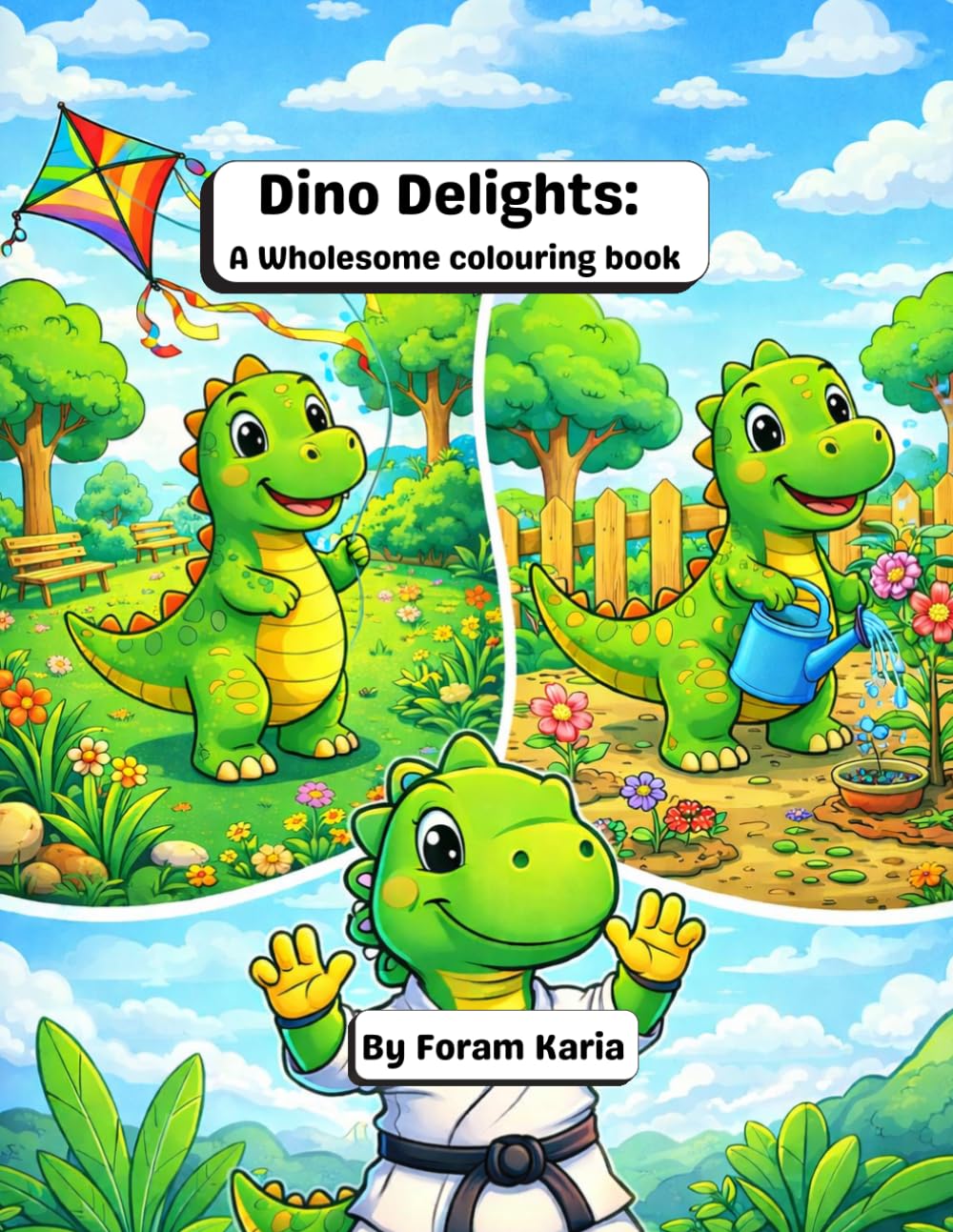 Dino Delights : A Wholesome Colouring Book