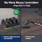 4-in-1 Magnetic Charging Dock Compatible with Switch 2 Controllers – Fast USB-C Charger with LED Indicators, Wall-Mountable Compact Charging Station