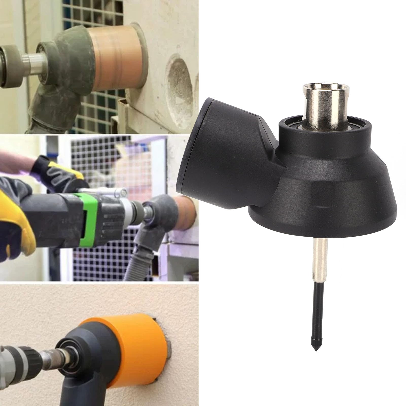 Fafeicy Adaptateur de Collecteur de Poussière de Forage à Sec M18 à M16 Couvercle Anti-poussière de Positionnement Précis pour Plate-forme de Forage D'eau avec Localisateur Central ABS