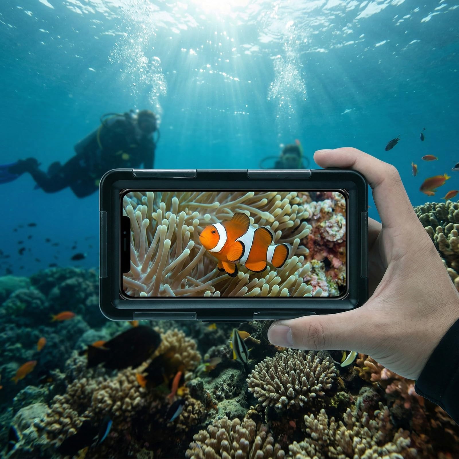 Custodia Subacquea Telefono TPU, Waterproof Case per Foto Video