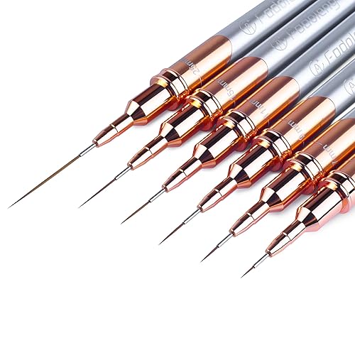 Miniatura 8 de Pinceles para arte de uñas, 7 pinceles de diseño de uñas para salón en casa, manicura con pincel delineador de uñas y bolígrafo de arte de uñas