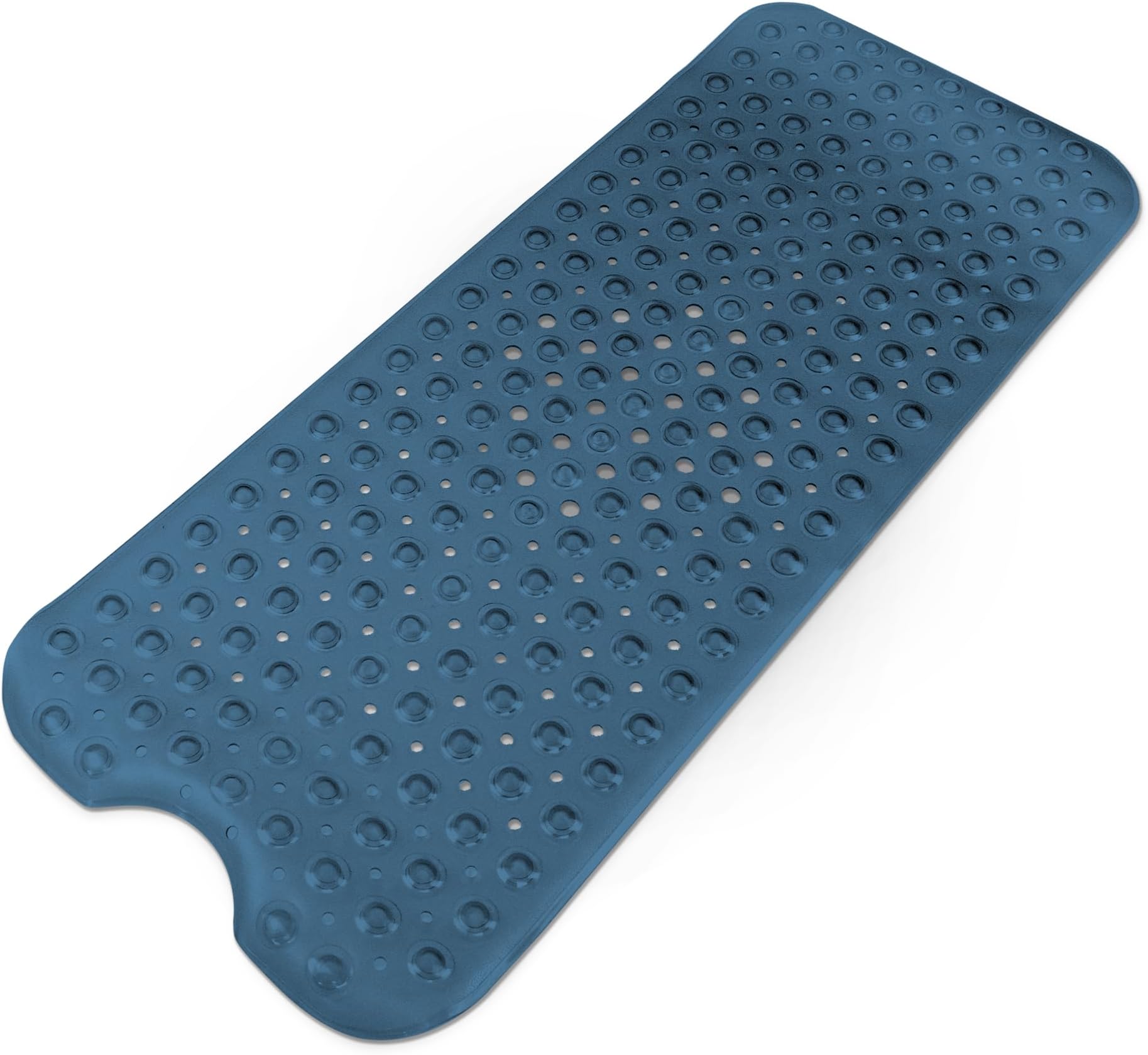 KEPLIN Premium Non-Slip Bath Mat - 200 Suction Cups, BPA, Latex Free, Mildew Resistant, Machine Washable - Safe, Durable & Comfortable for Bathroom Tubs (Dark Blue, 100 x 40cm)