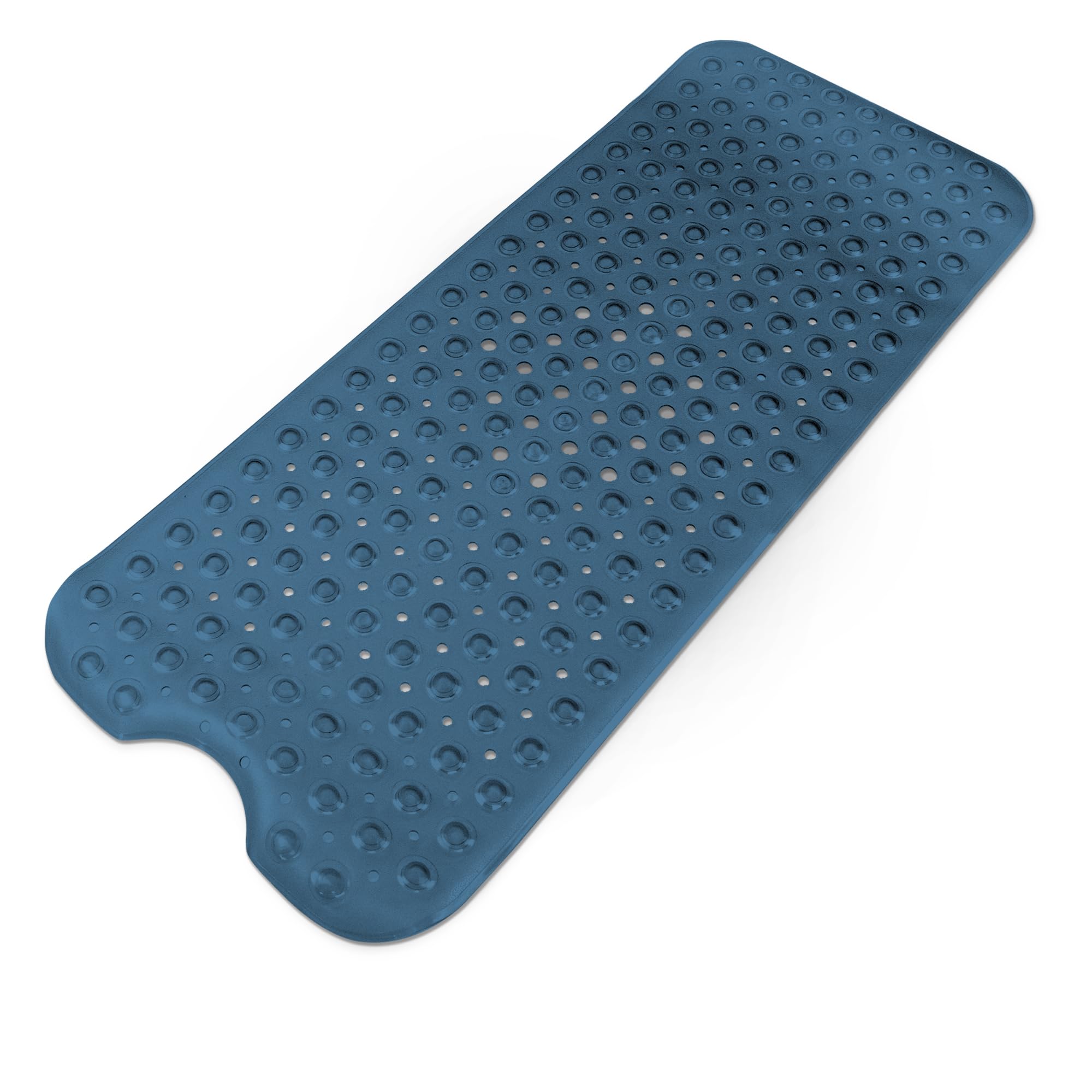 KEPLIN Premium Non-Slip Bath Mat - 200 Suction Cups, BPA, Latex Free, Mildew Resistant, Machine Washable - Safe, Durable & Comfortable for Bathroom Tubs (Dark Blue, 100 x 40cm)