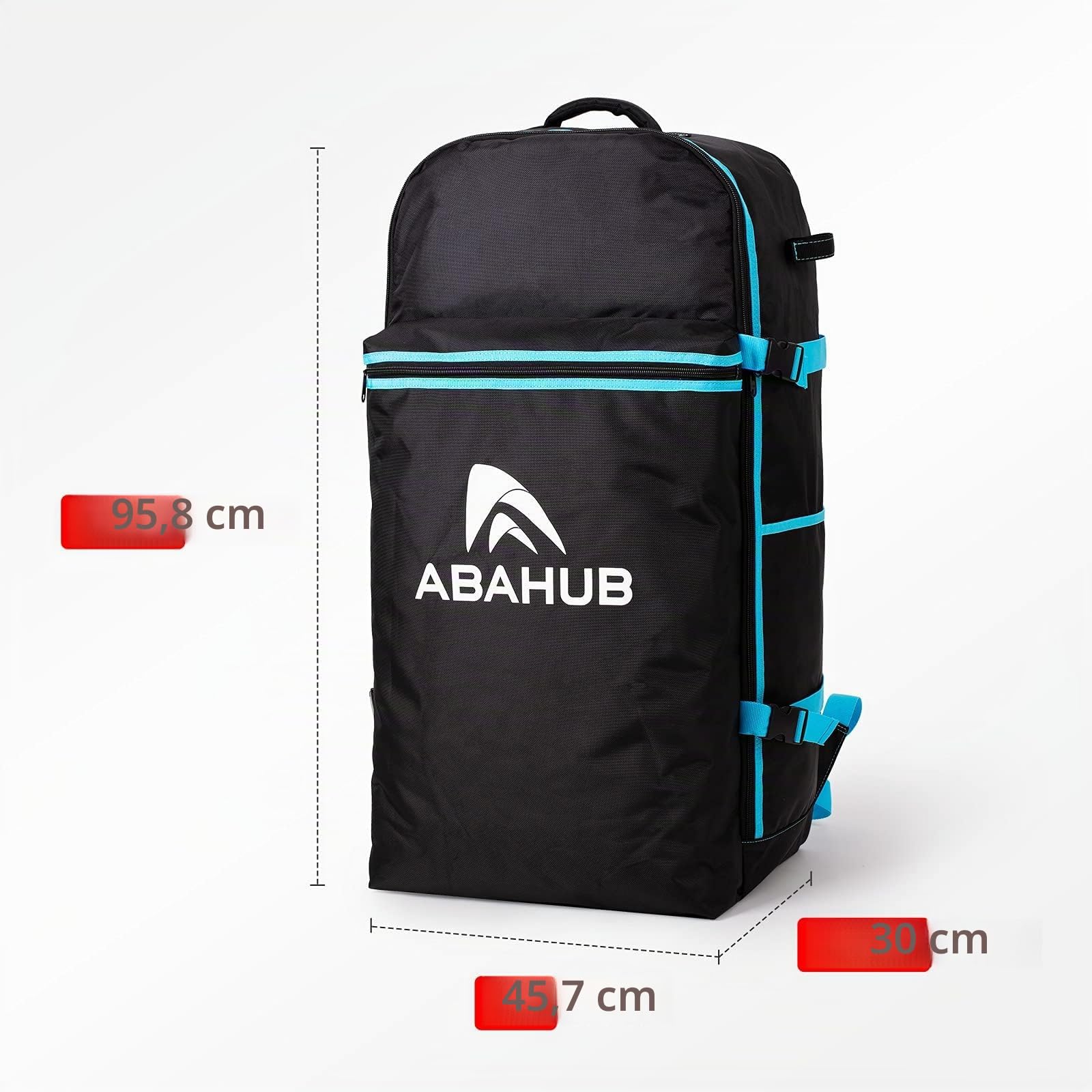 Abahub Zaino da Trasporto Stoccaggio per Tavola da SUP,Spallacci Comodi | Zaino per Tavola Surf e Paddleboard Gonfiabile,Grande Capacità e Portabilità,Design Ergonomico Per la Riduzione Del Carico