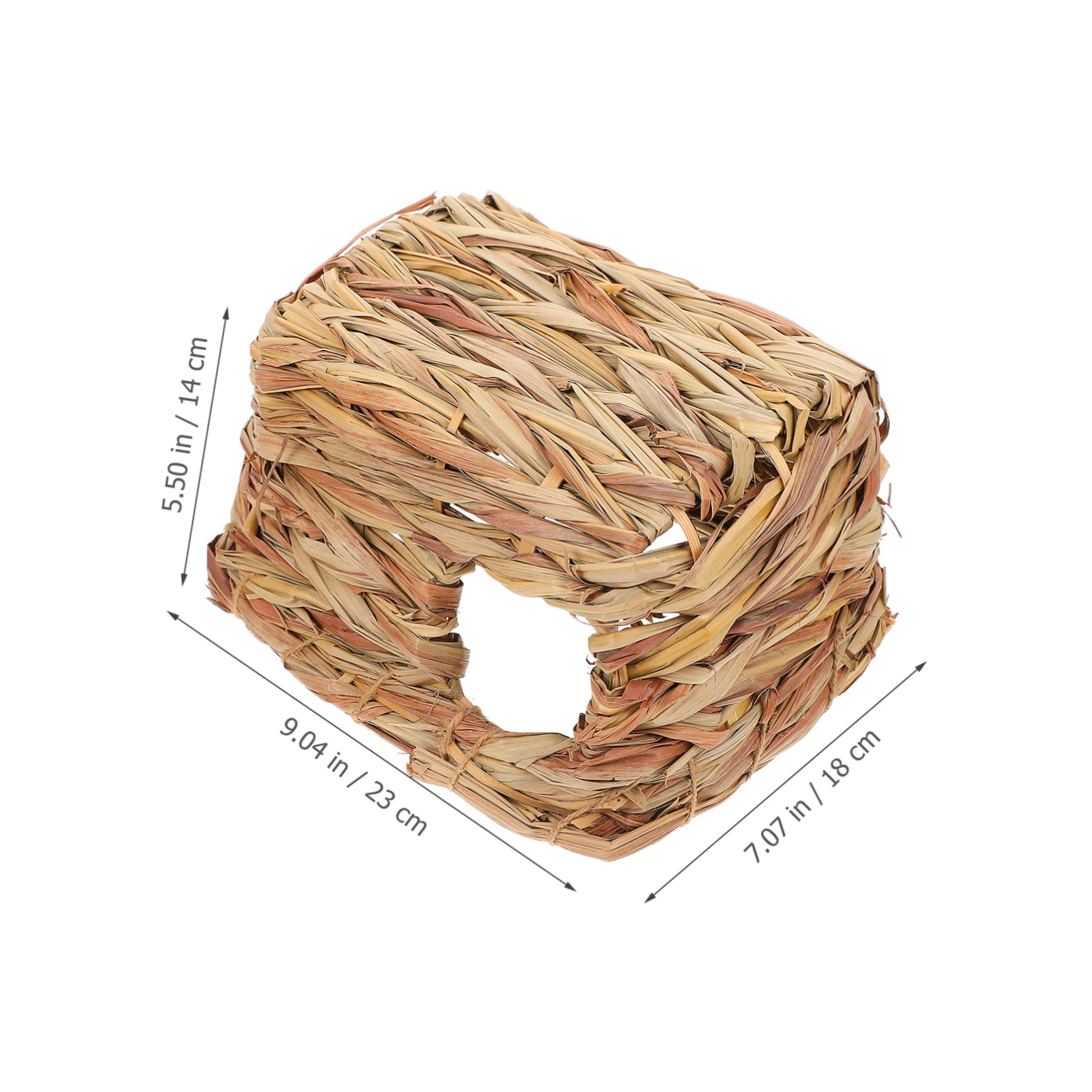 VANZACK 2pezzi Hamster Woven Hideout Rifugio Naturale Per Criceti e Piccoli Animali Domestici Gioco e Nido Compatto Per Esplorare e Nascondersi