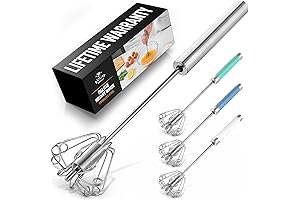 Zulay Kitchen Automatic Whisk - Push Whisk for Effortless Cooking