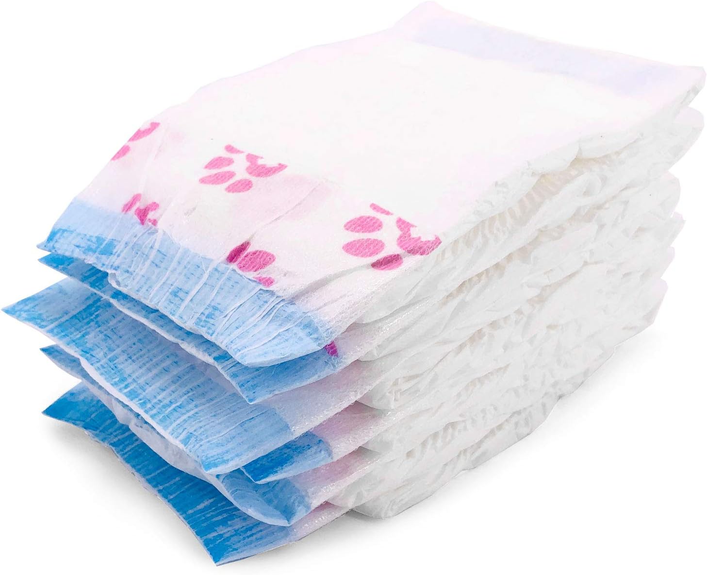 ValueFresh Female Dog Disposable Diapers, Large/X-Large, 60 Count - Full Coverage w/Tail Hole, Snag-Free Fasteners, Leak Protection, Wetness Indicator