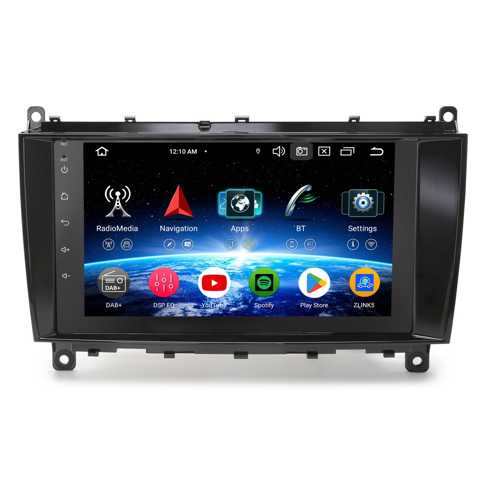 Erisin 8-Core 4GB+64GB Android 16 Autoradio Bluetooth GPS Navigatore per Mercedes CLK W209 C209 A209, 8 pollici Schermo IPS con CarPlay senza fili Android Auto WiFi 4G DSP USB DAB+ RDS TPMS Canbus
