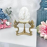 Vista 3 de Bard's Soporte para huevos en tono latón, dragones pequeños, diámetro de 1.5 pulgadas