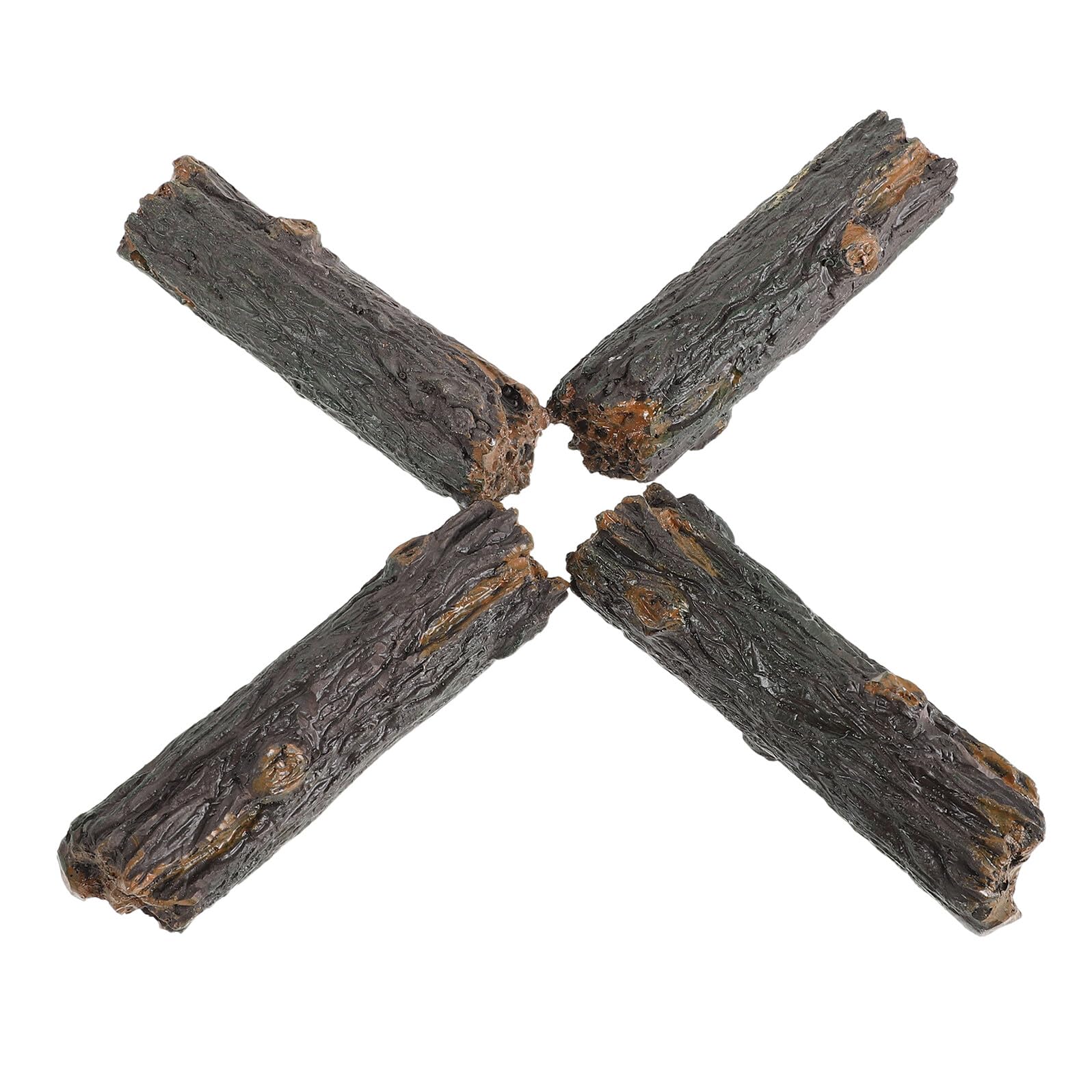 Souches d'arbre miniatures VICASKY en résine pour micro-paysage et terrarium, lot de 4