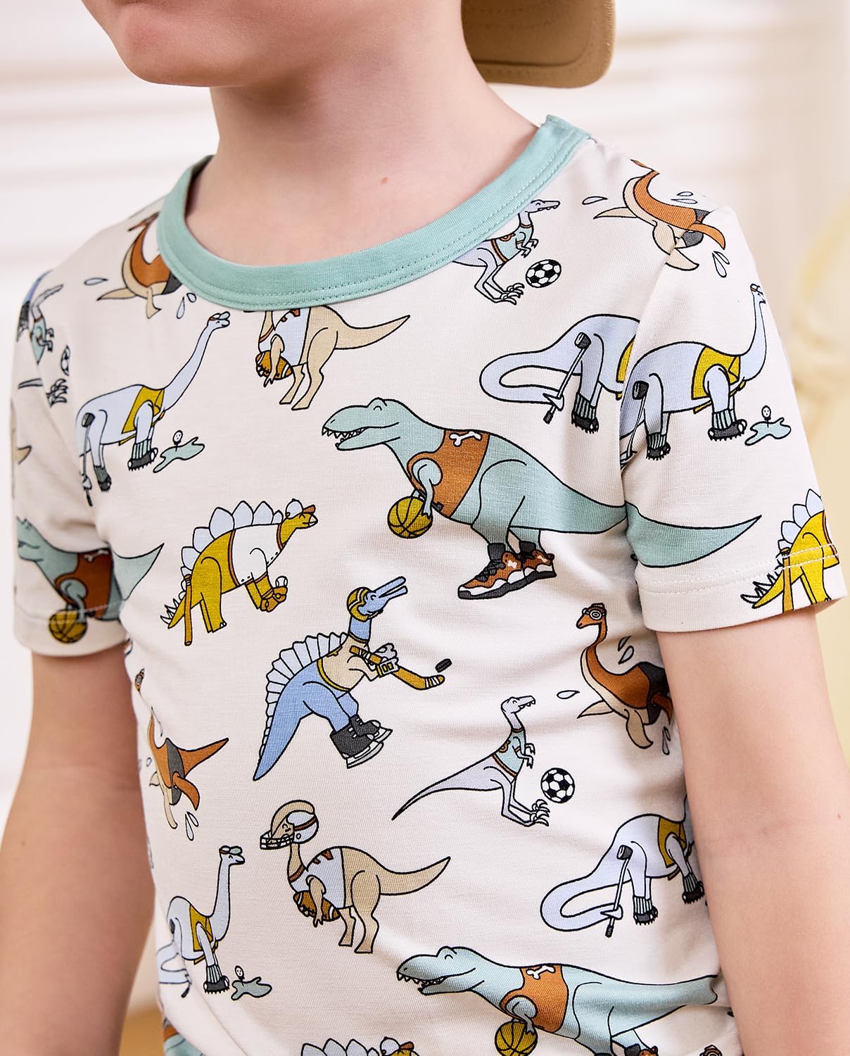 Bamboo Viscose Toddler Animal Pajamas Boys Girls Kids Cool Short Summer 12M-8Y Snug fit Pjs Set 2pcs - Image 3