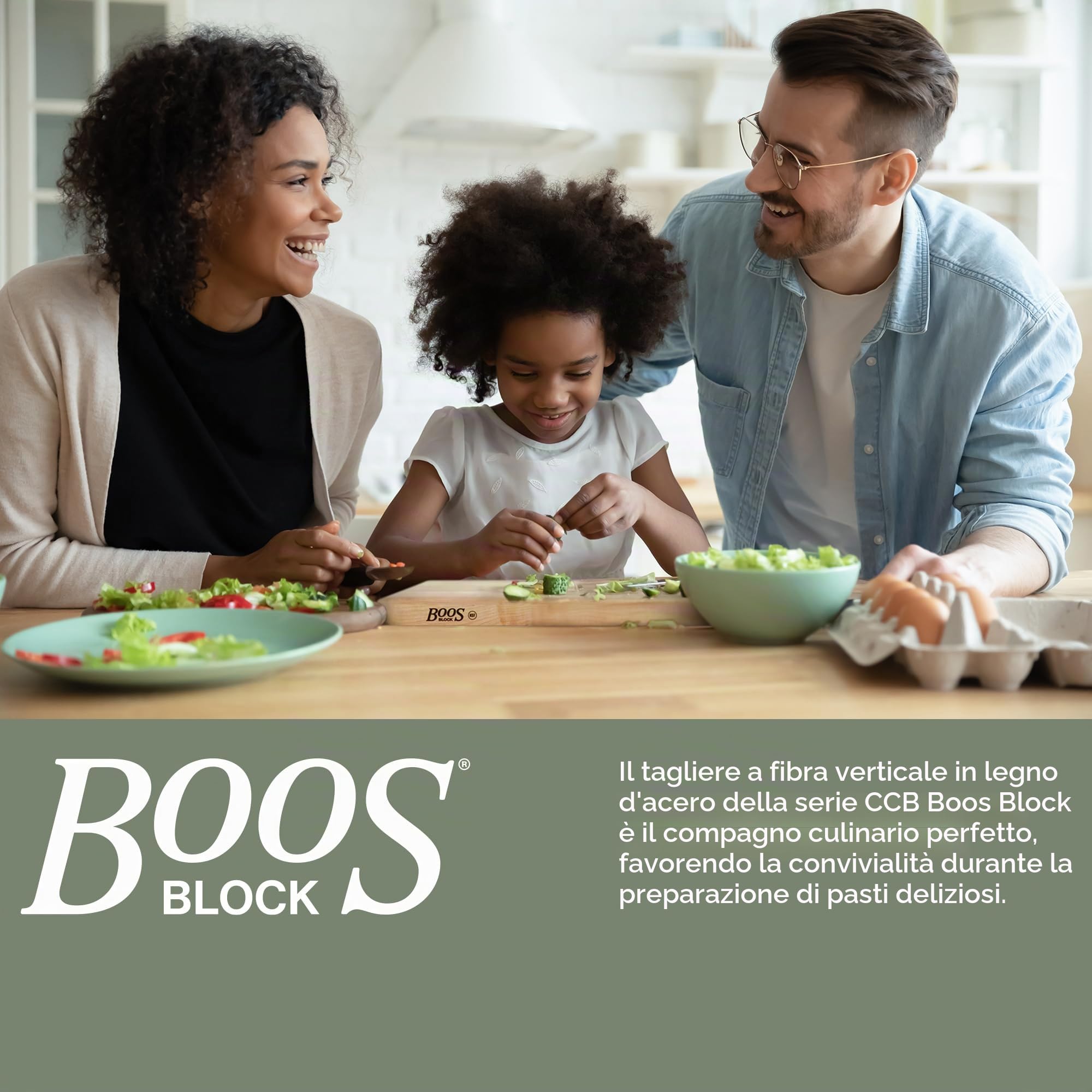 Boos Block Blocco Da Macellaio - Tagliere Antibatterico - 46 x 46 x 7,5 cm | Tagliere In Legno Di Acero Duro Nordamericano - Tagliere Da Cucina Professionale - Tagliere xxl - Extra Spesso