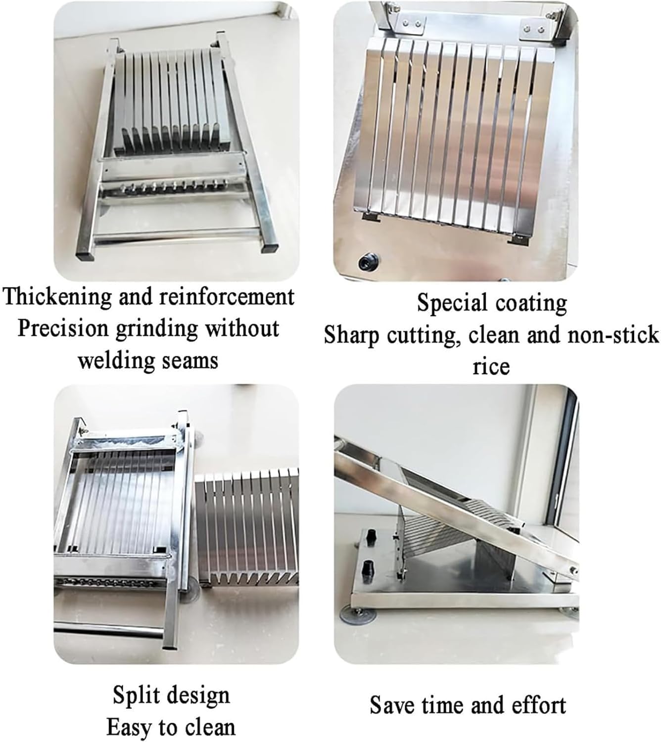 12 Segment Sushi Cutting Machine, Stainless Steel Sushi Cutter with 4 Anti Slip Suction Cup Feet, Just 2 Steps, Cutting Evenly, Save Time Effort, Easy to Clean for Domestic Kitch