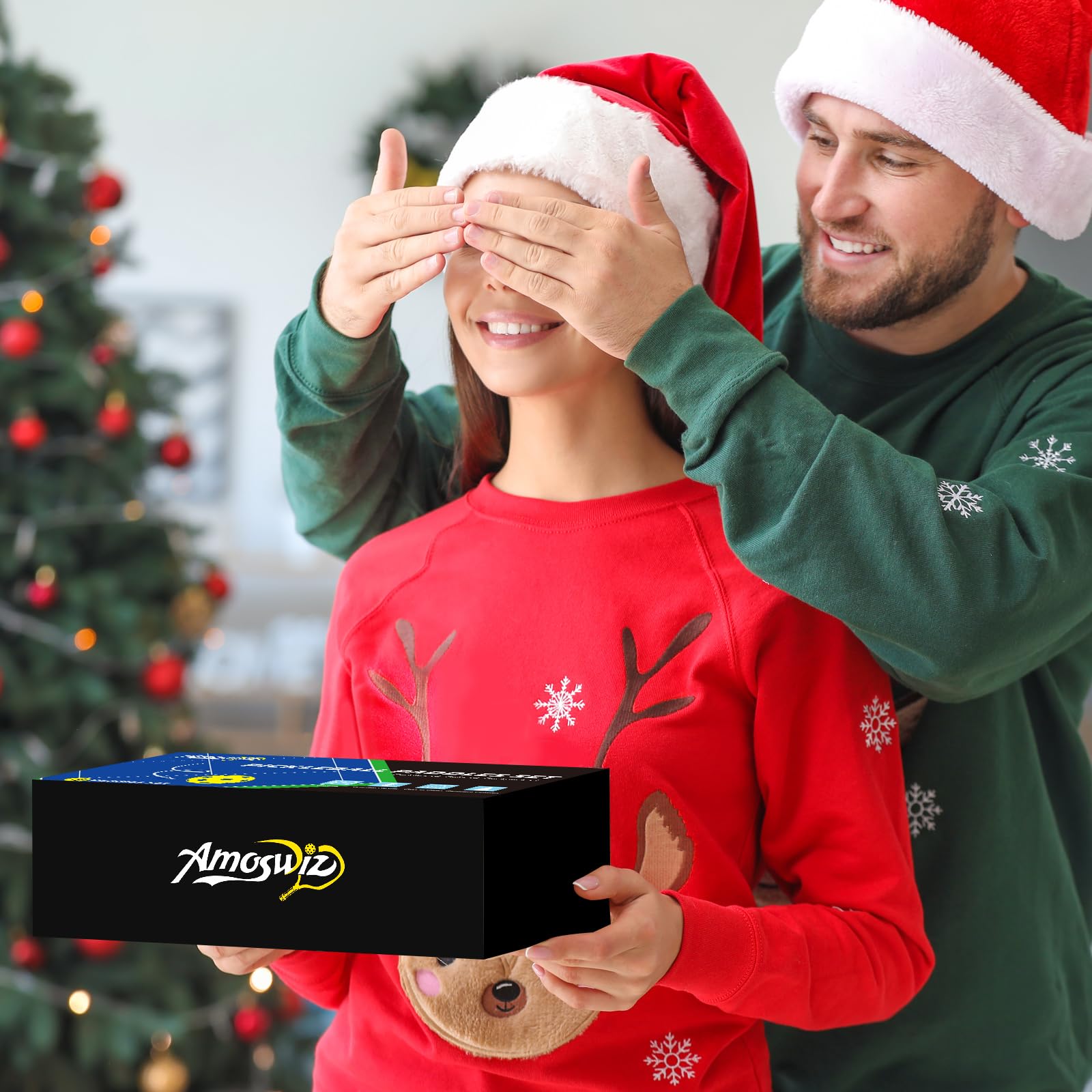 Pickleball-Paddel 4er-Set, Premium-Pickleball-Paddel aus Fiberglas für Anfänger, Pickleball-Set mit 4 Pickle-Bällen, Geschenk für Erwachsene und Kinder