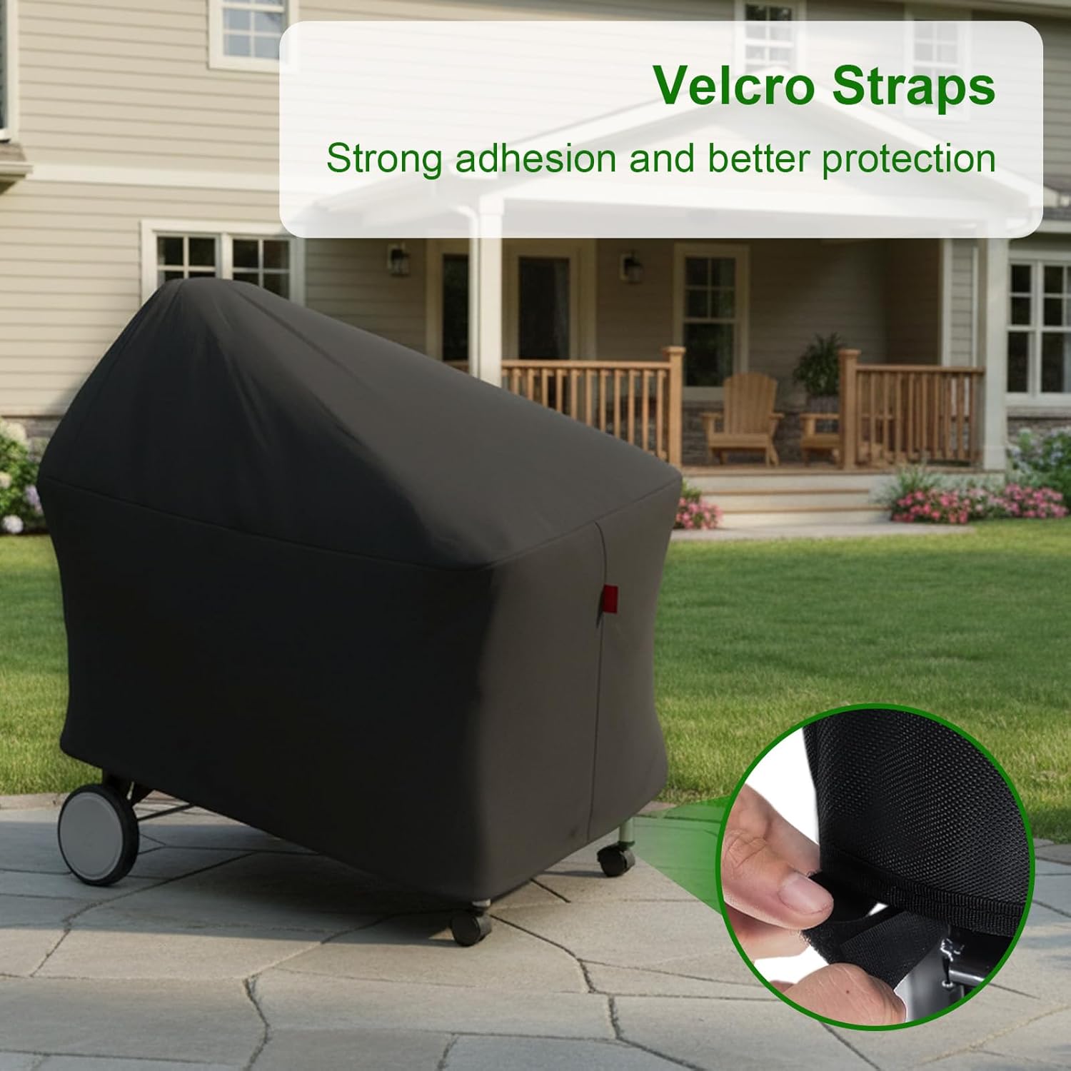 Grill Cover Fits Weber Summit Kamado S6 Charcoal Grilling Center, 22"&18" Kettle Grill with Stand Cart Table Cover, Outdoor Waterproof BBQ Cover 57" W x 34" D x 43" H