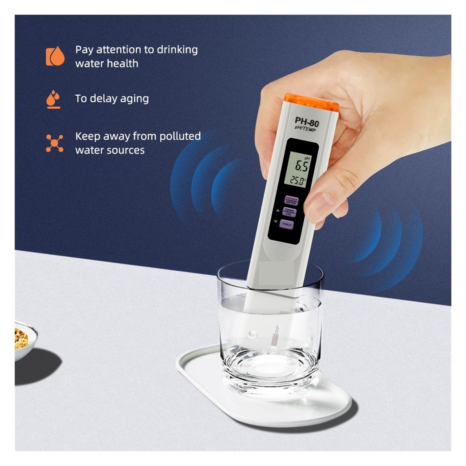 Tester miernika PH, Mierniki PH profesjonalny Tester jakości wody w akwarium Monitor 0-14 detektor temperatury PH do hydroponiki basenowej,Woda pitna, Hydroponika, SPA, Browarnictwo