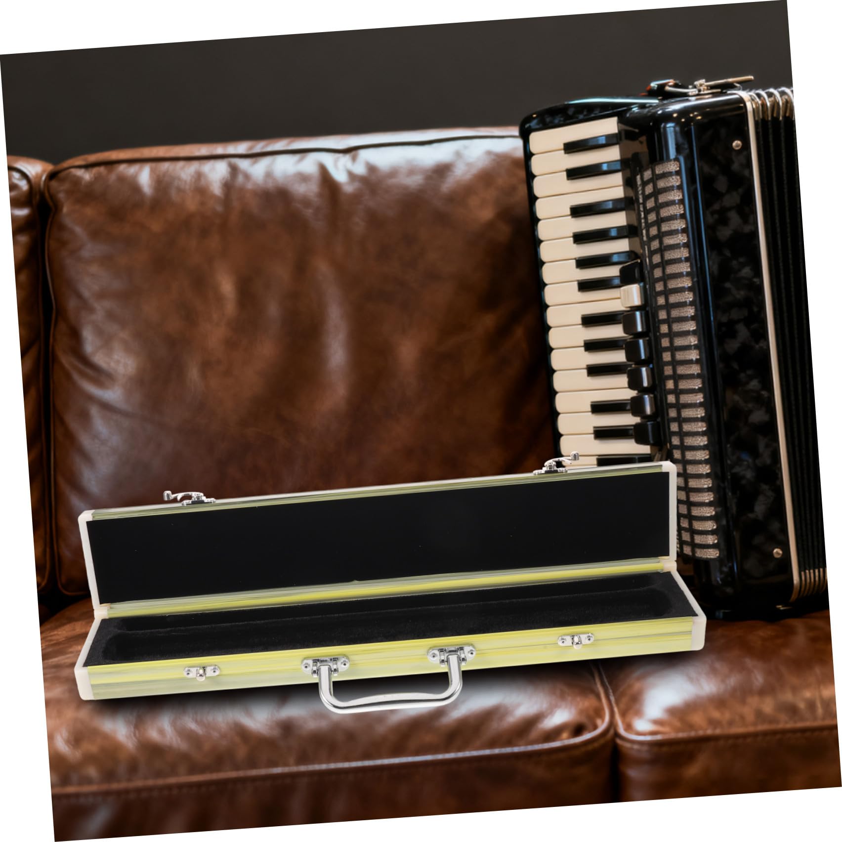 Toyvian Estuche Rígido para Flauta Doble de Bambú C/d/e, Caja Grande Ligera y Resistente para Instrumentos de Viento, Bolsa de Transporte para Músicos y Almacenamiento Seguro en