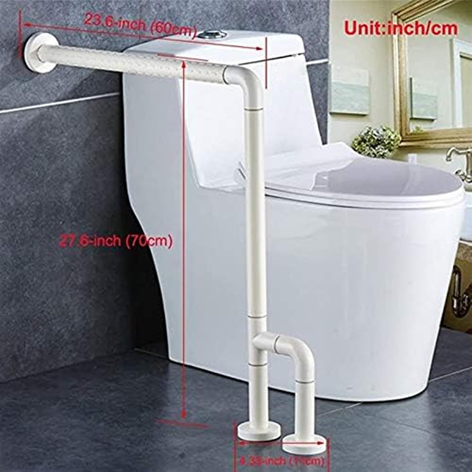 Barras de Apoyo para Ducha, Barras de Seguridad, pasamanos, Soporte para Inodoro, bañera y Ducha.