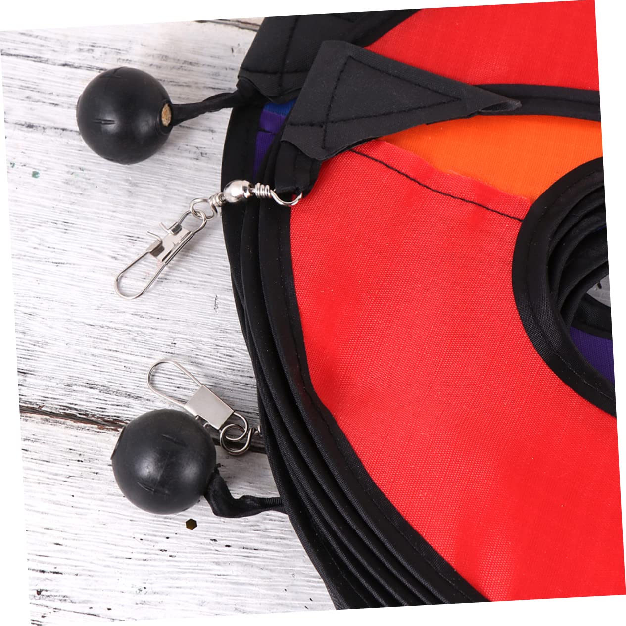 Lot De 2 Girouettes Spirales Montgolfière – Décoration Jardin Suspendue Colorée Et Tournante Arc-en-Ciel