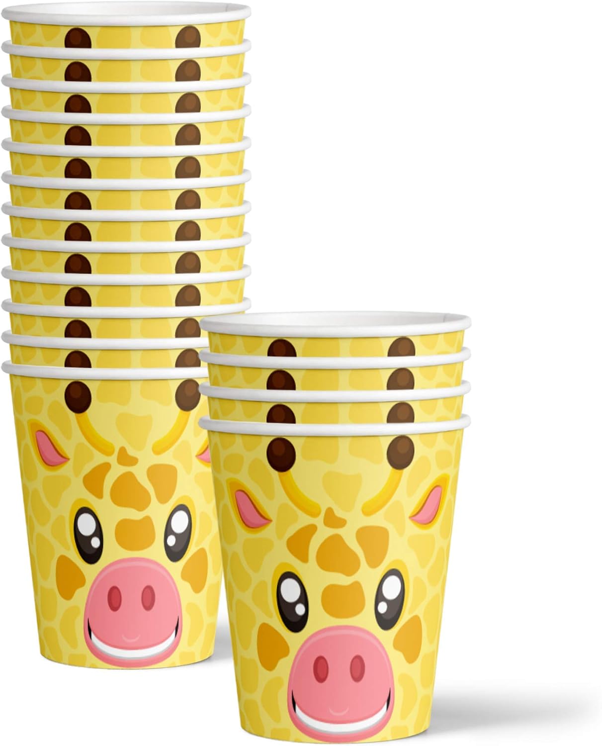 Giraffe Birthday Party Supplies - Jungle Animal Party Supplies - Zoo Animal Party Supplies - Giraffe Themed Party Supplies | Tableware Set Includes Plates, Napkins and Cups | Kit for 16 Set image 3
