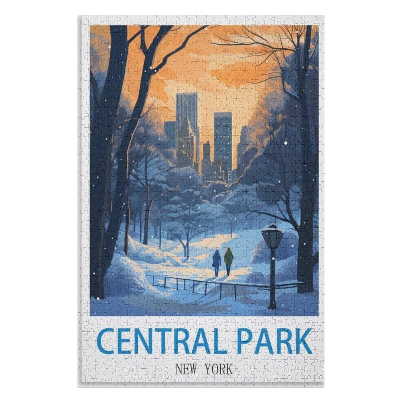 Adult Difficult Challenge Scenery， Central Park New York ，Adults 1000 Piece Jigsaw Puzzle- Christmas，70x50，paper puzzle，AA-644