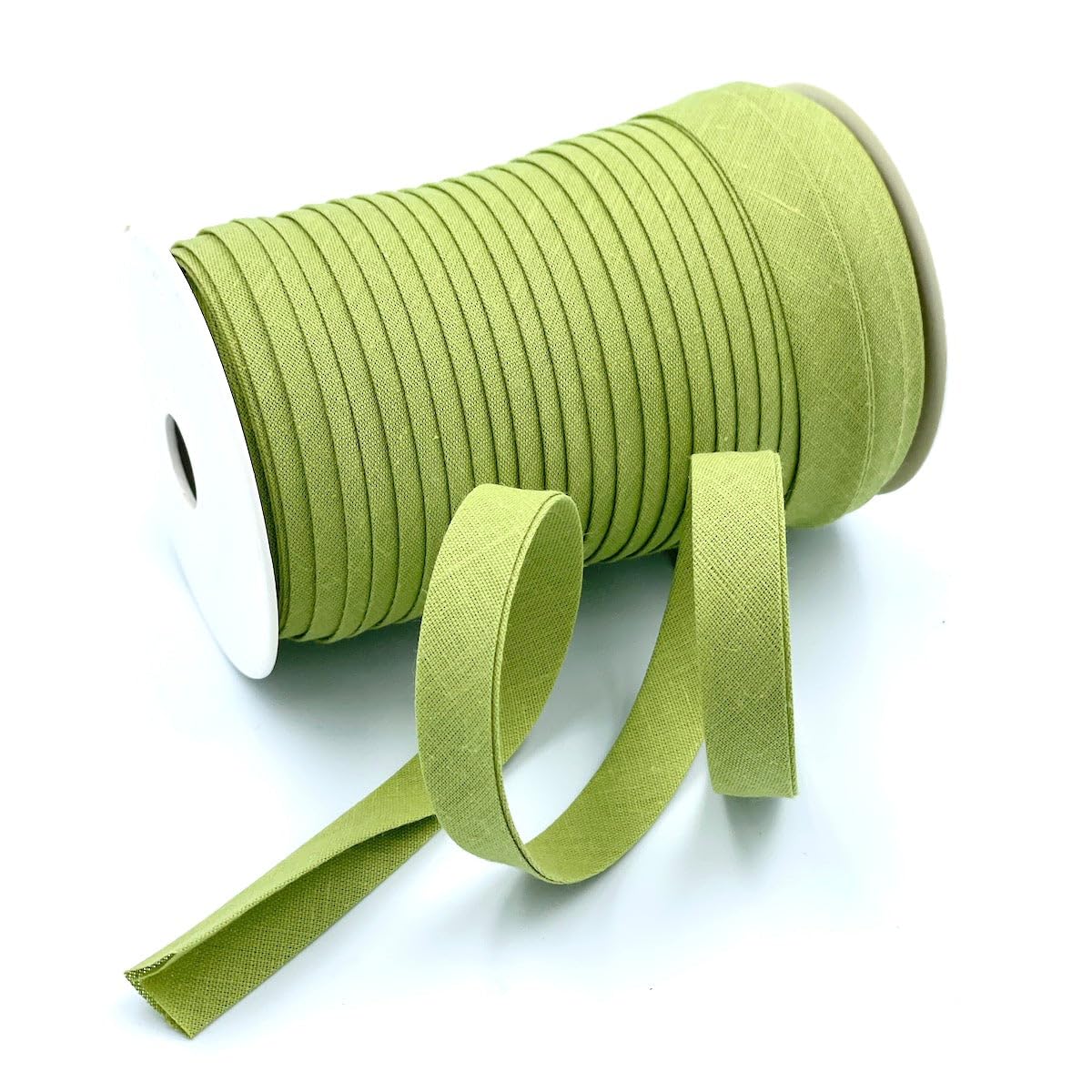 Craft Cult 12mm Plain Double Fold Bias Binding Tape - 25 Metre Roll (60 - Olive Green)