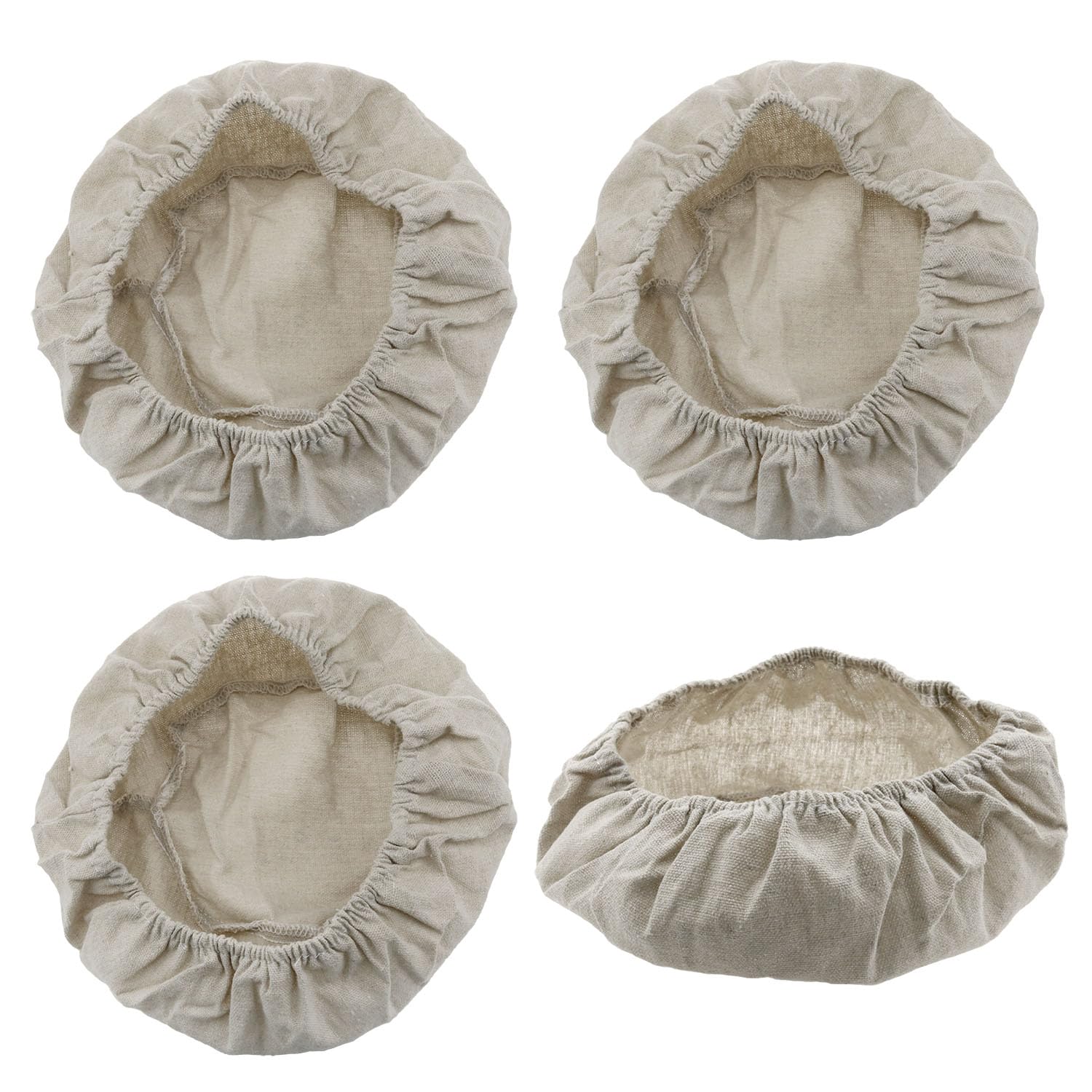 VAKTOK Bread Basket Liner Bread Cloth Bread Basket Cloth Liner Bread Cover for Home Yeast Baker Baking Interlinings -4PCS, Apricot, REW-/255565EF